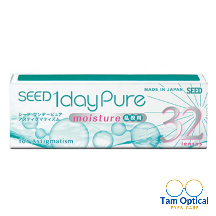 [HCM]Kính áp tròng 1 ngày loạn thị SEED 1-Day pure moisture for astigmatissm (32 lenses)