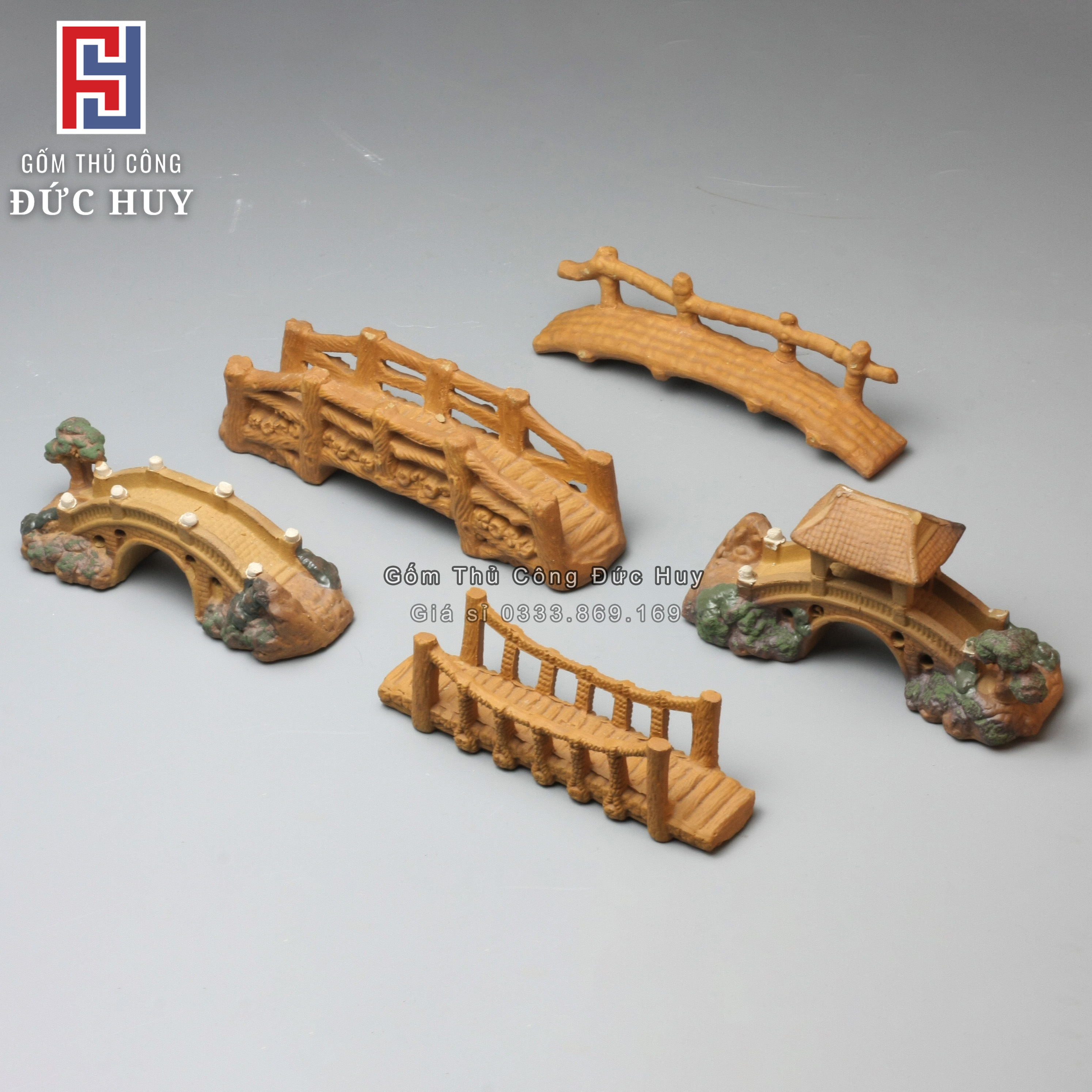 Mô Hình Cây Cầu 12 - 14cm Trang Trí Hòn Non Bộ - Bể Cá Cảnh