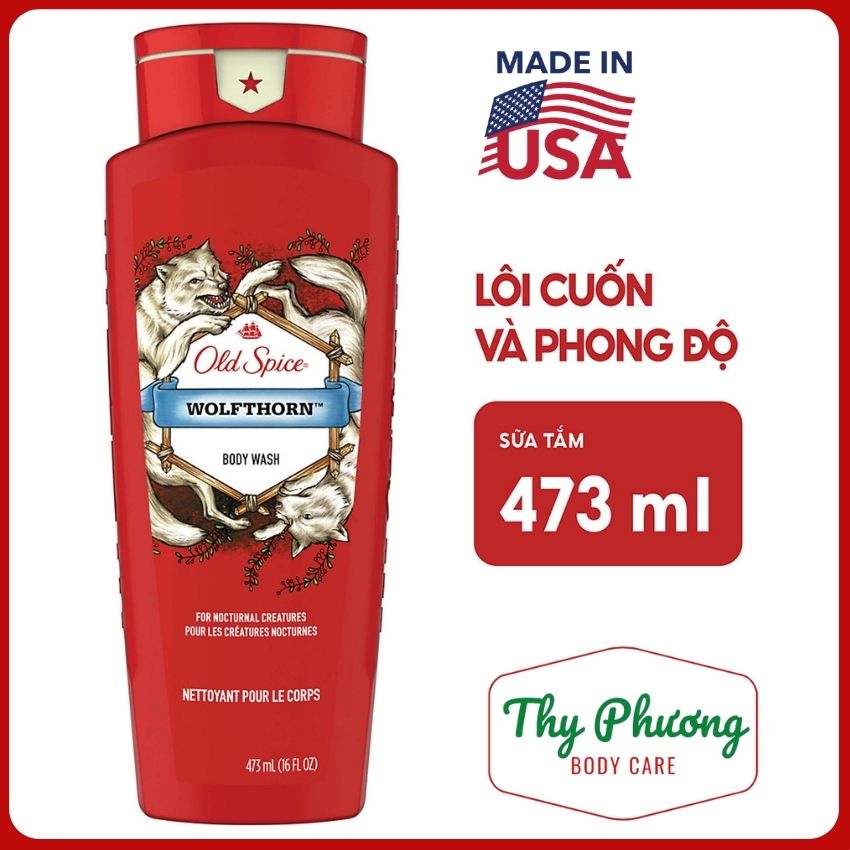 Sữa tắm Old Spice Wolfthorn 473ml - Nhập khẩu chính hãng từ Mỹ