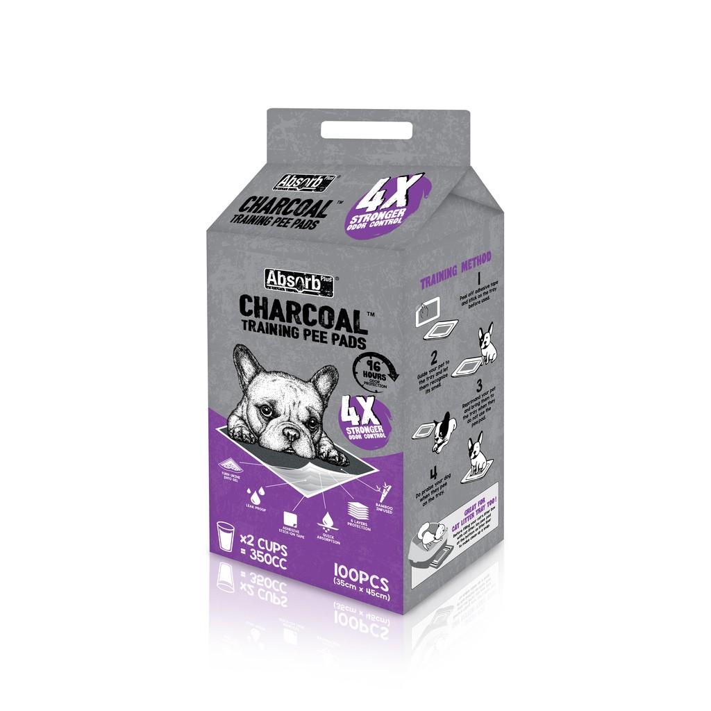 Tấm lót vệ sinh khử mùi than hoạt tính Absorb Plus thấm hút cho chó mèo