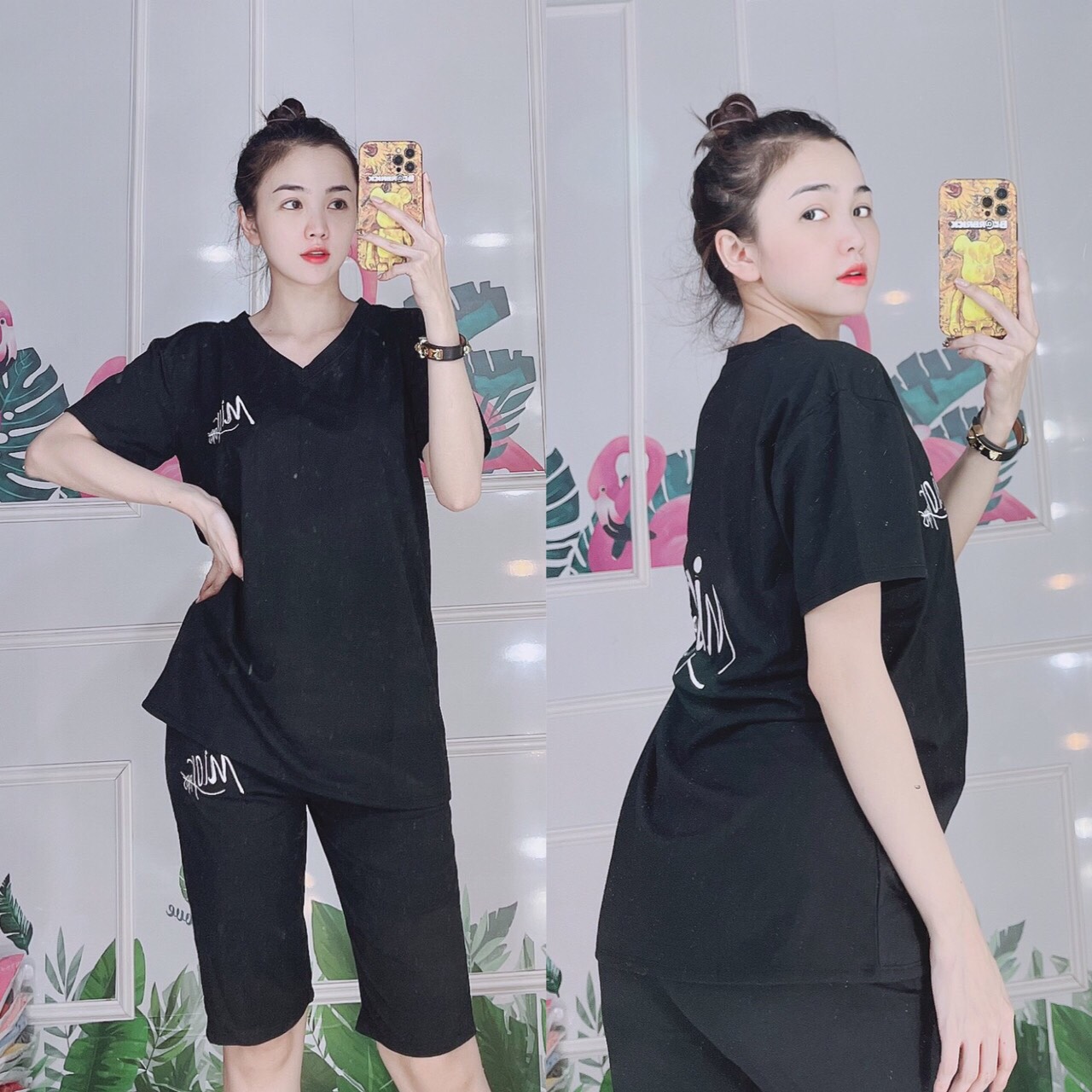 Bộ đồ thun lửng cotton mặc nhà siêu xinh
