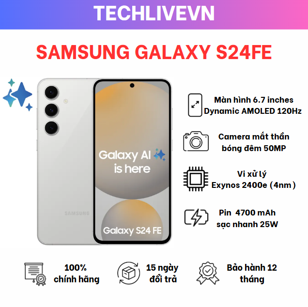 Điện thoại Samsung Galaxy S24 FE 128GB, 256GB - CHÍNH HÃNG