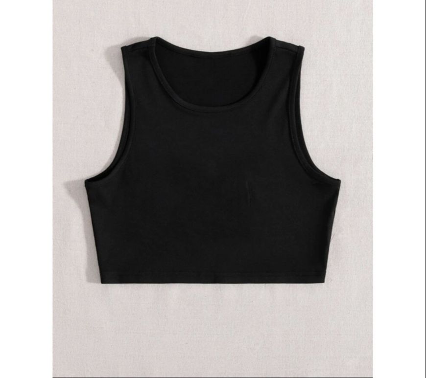 Áo croptop ba lỗ nữ TR Design croptop cổ tròn Cotton tăm sát nách