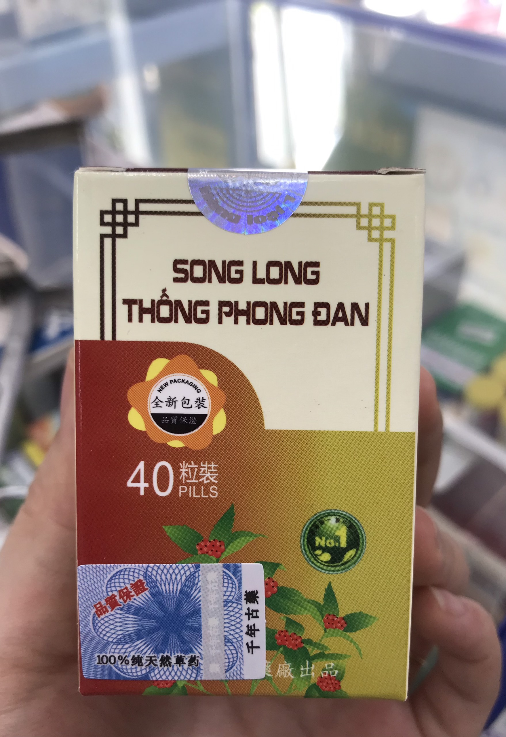 Viên uống dưỡng khớp Song Long thống phong đan (lọ 40 viên)