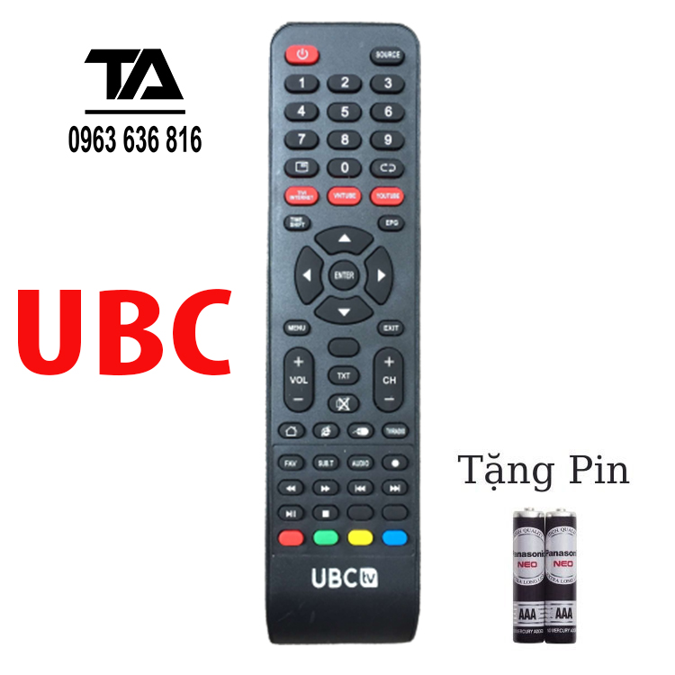 ✔ Remote điều khiển tivi UBC smart