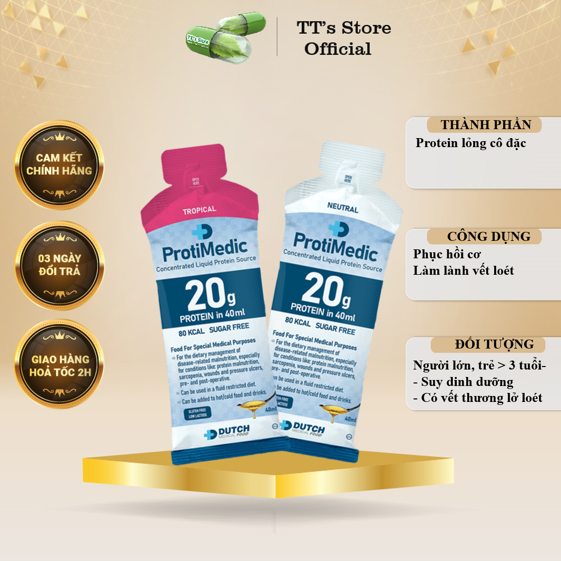 Sữa dinh dưỡng Protimedic Thực Phẩm Bổ Sung Dinh Dưỡng Cho Trẻ, Người Bệnh Suy Dinh Dưỡng, Gymer
