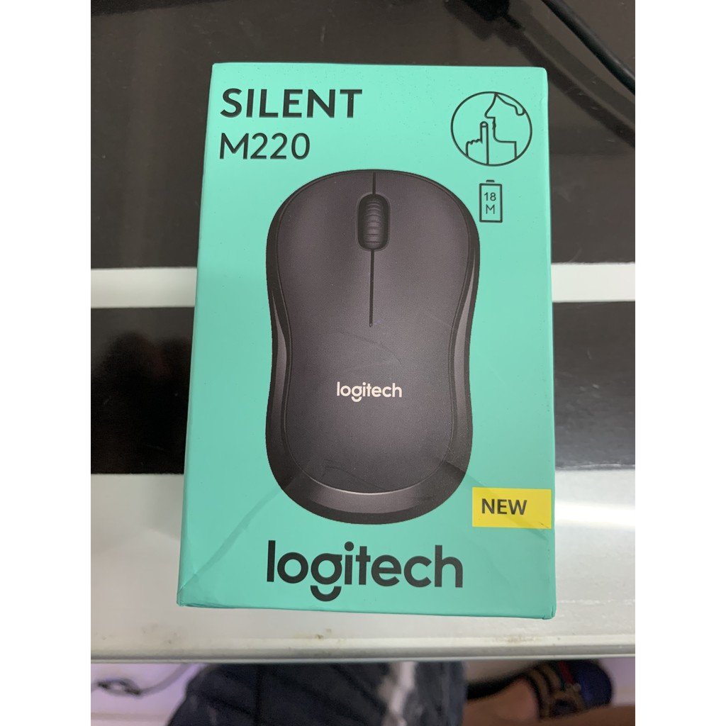 Chuột Không Dây Logitech M220 Không Tiếng Động- Có Công Tắc On/Off - Độ Nhạy Cao - Bảo Hành 12 Tháng