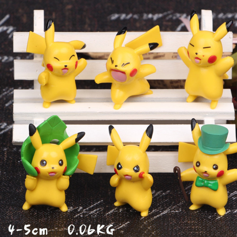 Bộ sưu tập 06 mô hình Pikachu đồ chơi Pokemon - New4all