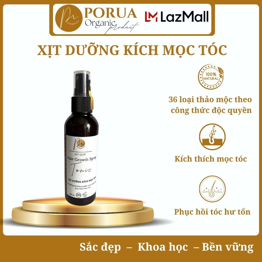 Xịt dưỡng kích mọc tóc PORUA kích thích mọc tóc 100ml