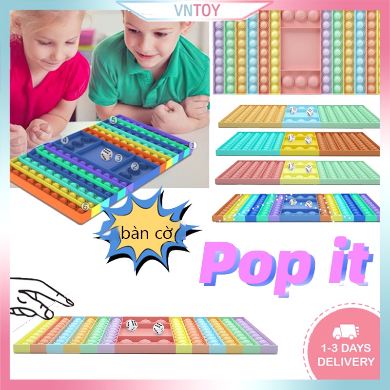 （vntoy）push pop it big size 30x30cm màu sắc cầu vồng đồ chơi ấn bong bóng màu cầu vồng vui nhộn