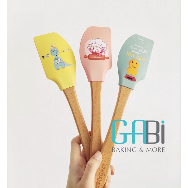 Spatula cán gỗ