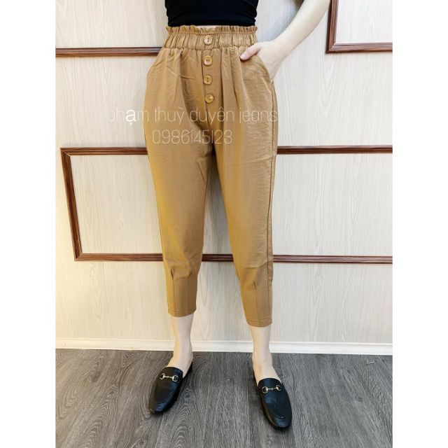 Quần baggy nữ , Quần baggy đũi khuy lưng cao , Chất liệu đũi xước hàn cao cấp , mềm, nhẹ , mát , giá hấp dẫn , Hỗ trợ ship - Thời Trang Nữ 389