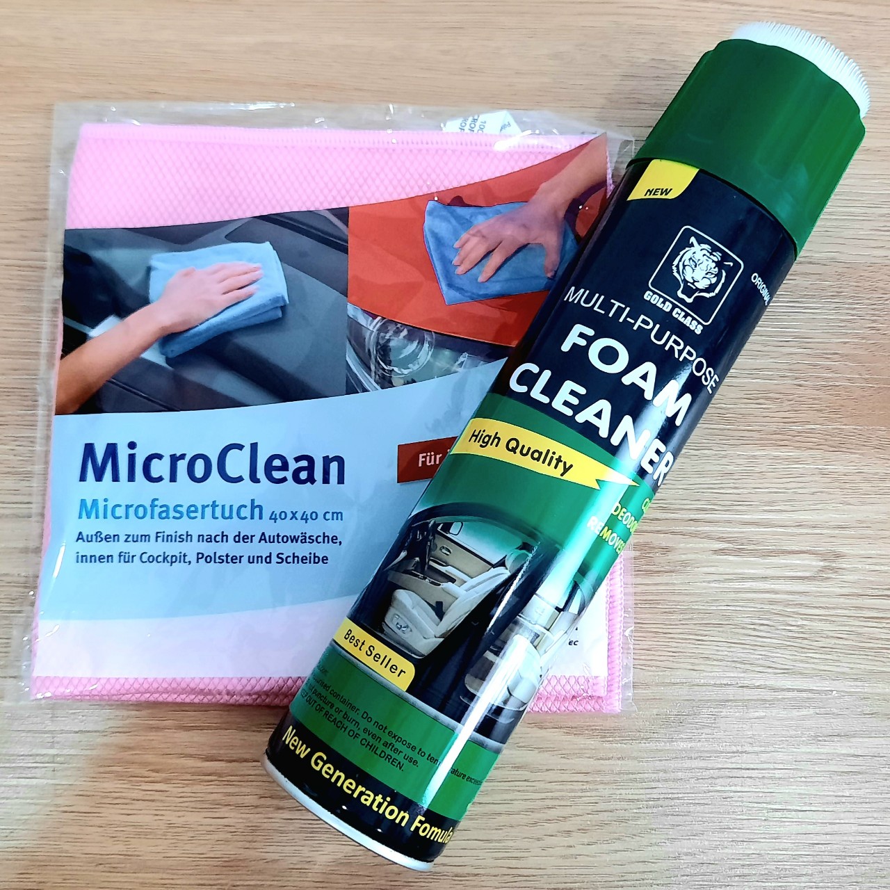 [HCM][ Xịt Tẩy Rửa Vệ Sinh Nội Thất Ô Tô-Kèm khăn] Waxco Gold Class Multi-Purpose Foam Cleaner 650ml