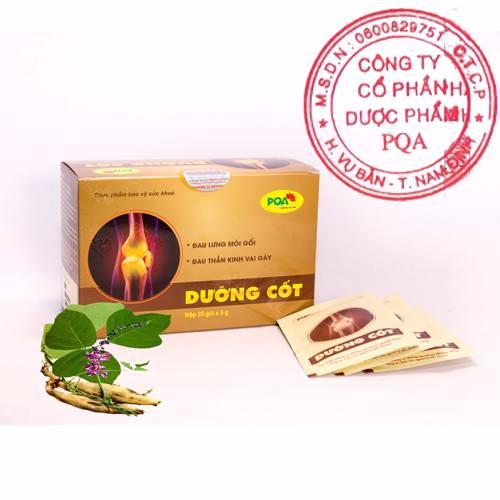 Pqa dưỡng cốt dùng khi bị phong thấp, đau lưng mỏi gối, đau thần kinh, đau đầu, đau vai gáy, chân tay tê buồn nhức mỏi, toàn thân nặng nề buồn bực, đau ê ẩm xây xẩm mặt mày