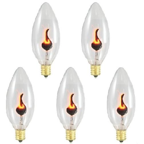 Bộ 5 bóng led ngọn lửa trang trí 3w - e12