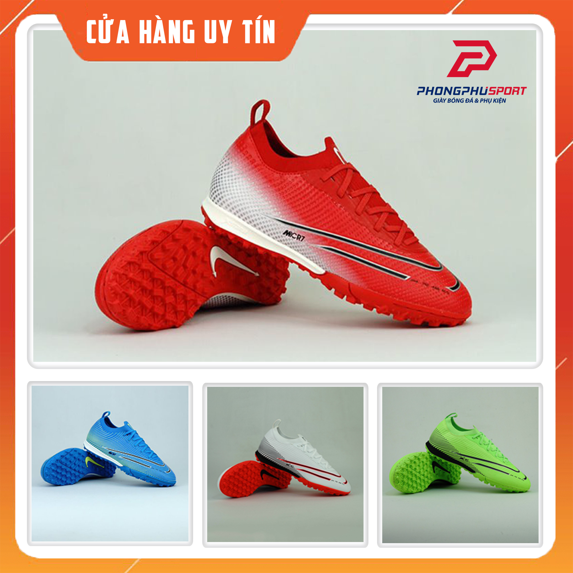 Giày Bóng Đá Mercurial Cổ Dệt - Bảo hành 2 tháng