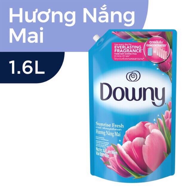 Nước xả vải Downy Nắng Mai túi 1.6 lít Có nắp mới
