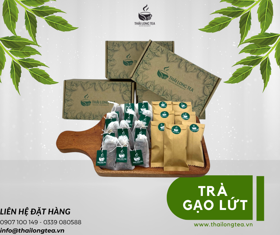 Trà thái long tea - trà gạo lứt rang đậu đen - 20 túi lọc/hộp