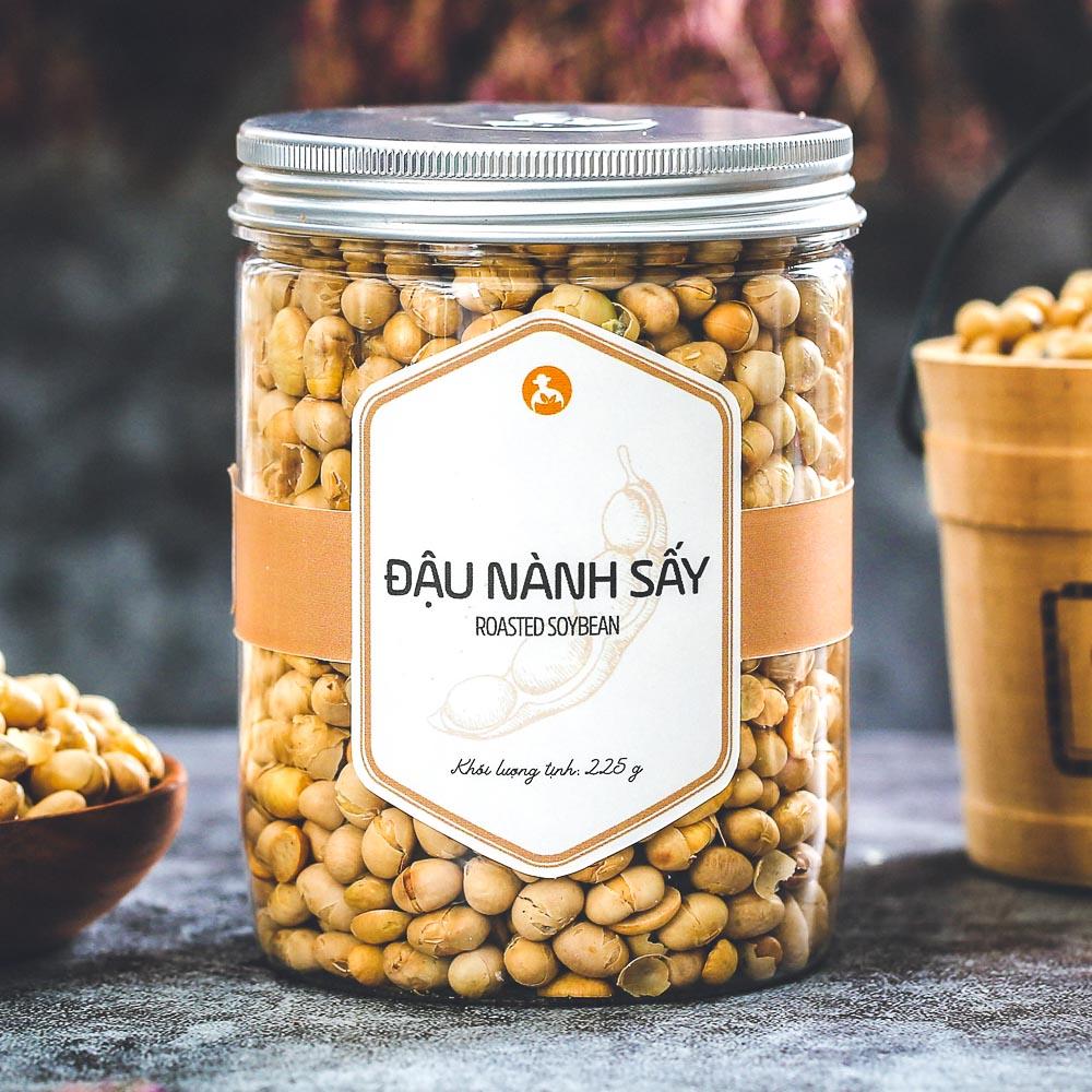 Đậu nành sấy l'angfarm - đặc sản đà lạt 225g/hũ, mẫu nắp nhôm