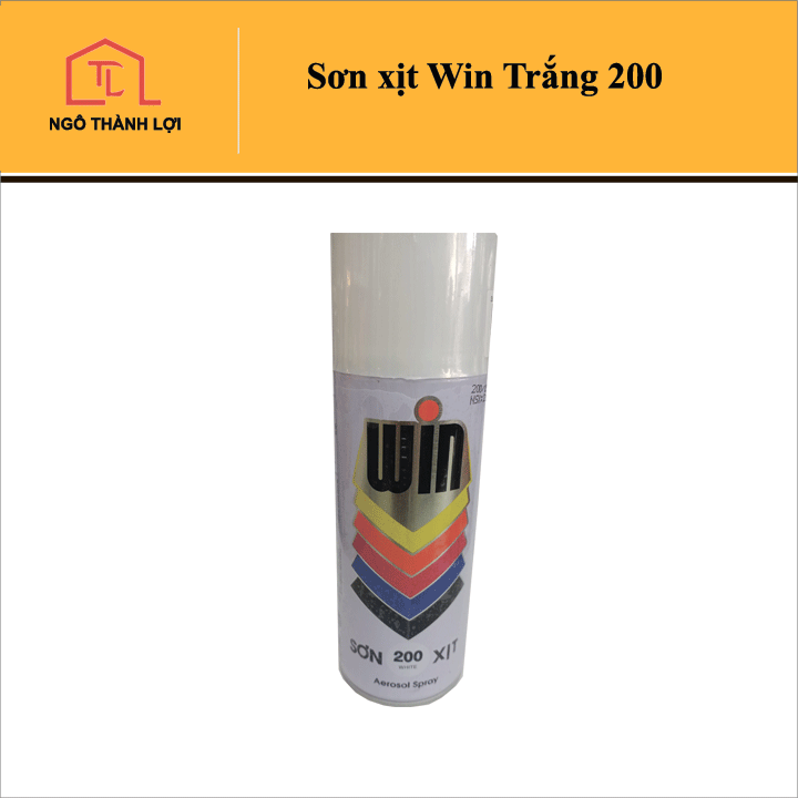 Sơn xịt Win bạc 300, đen bóng 210, đen mờ 212, trắng 200, xám 220