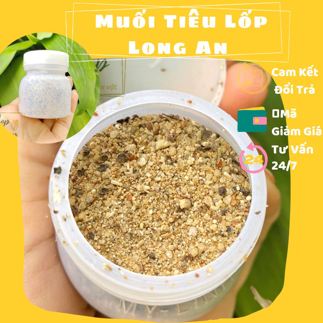 Muối tiêu lốp long an - muối tiêu sọ cay - shop mẹ bắp