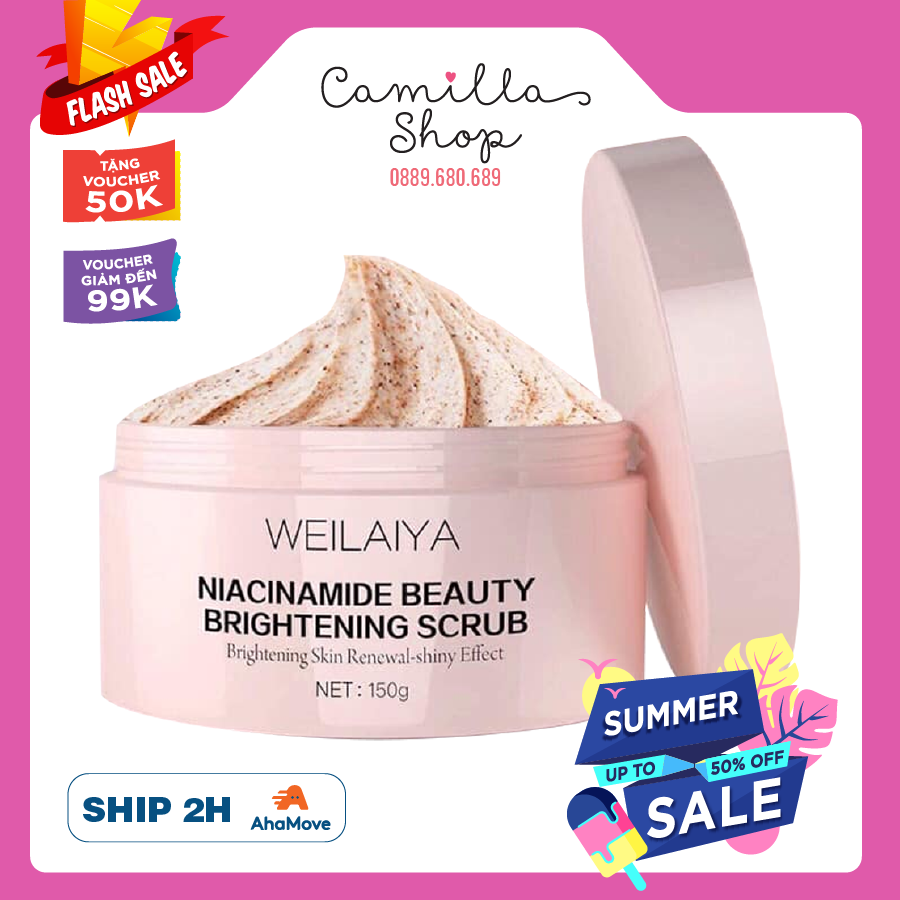 Tẩy tế bào da chết toàn thân WEILAYA chính hãng, làm đẹp da, căng bóng da, sạch lỗ chân lông