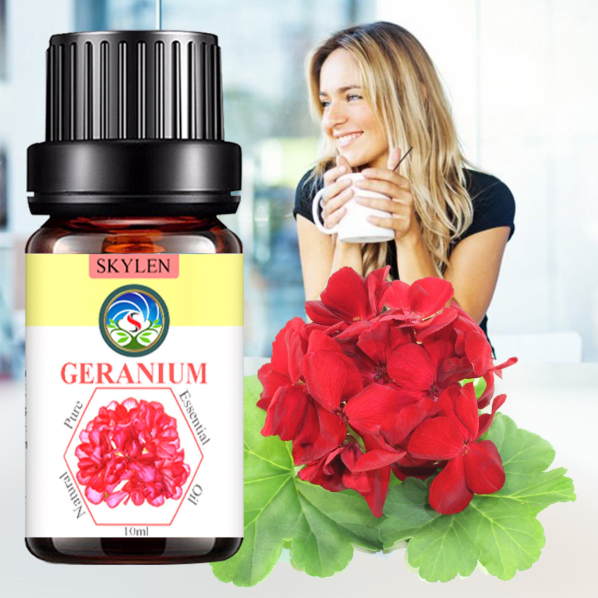 [HCM]Tinh dầu phong lữ nguyên chất Geranium mùi dễ chịu thơm phòng làm đẹp da