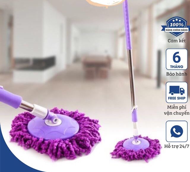 Chổi lau nhà thông minh - cây lau nhà tự vắt 360 độ