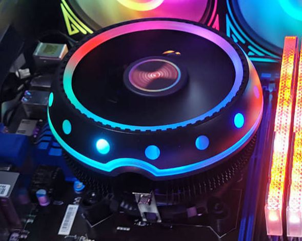 Fan cpu led rgb nhiều màu dùng sk amd và intell 775/1155/1156/1150/1151/1366 lắp full socket