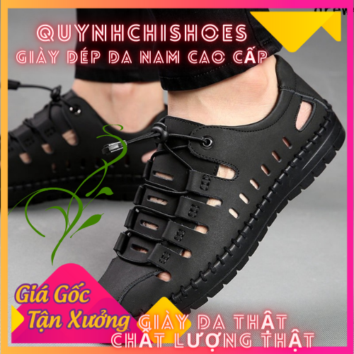 Giày lười nam da bò đục lỗ thoáng khí phong cách thời trang lịch lãm