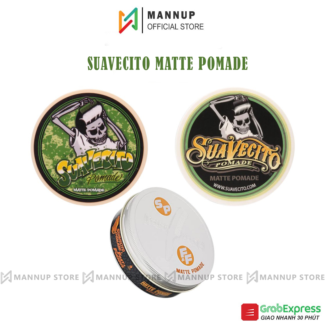 Sáp vuốt tóc suavecito matte pomade 113g - 3 phiên bản