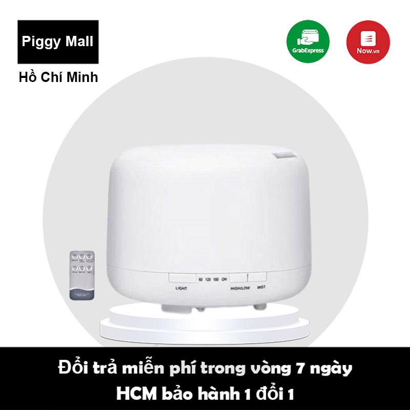 [Tặng Remote] Máy Xông Tinh Dầu Khuếch Tán Tinh Dầu Phun Sương Hình Trụ Trong Dung Tích 550ml Tặng Điều Khiển Có Chế Độ Hẹn Giờ 1h/3h/6h/on Đèn Led 7 Màu Phun Sương Tạo Âm Trong Phòng Điều Hòa, Máy xông tinh dầu phun sương,giữ ẩm nhỏ gọn Bảo Hành 6 Tháng