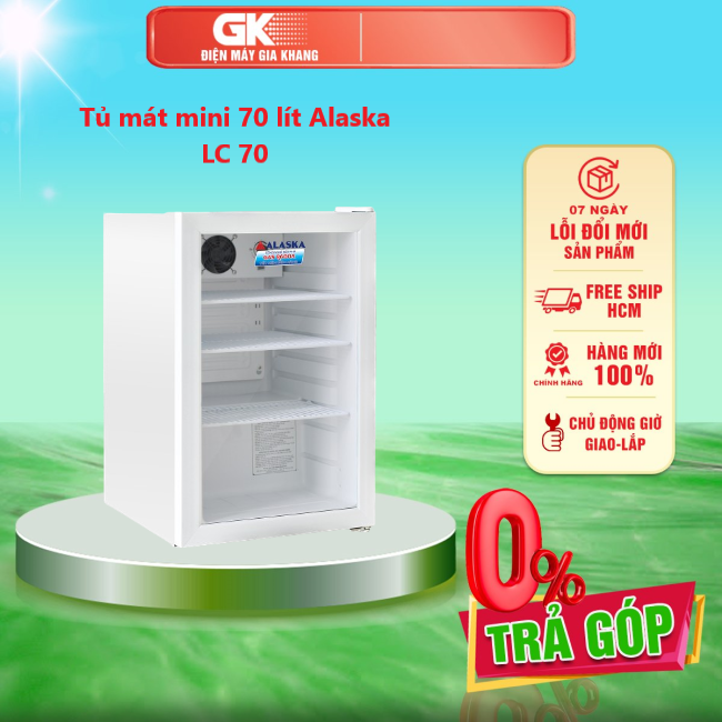 Lc-70 - tủ mát mini 70 lít alaska lc 70 - giao toàn quốc - freeship hcm