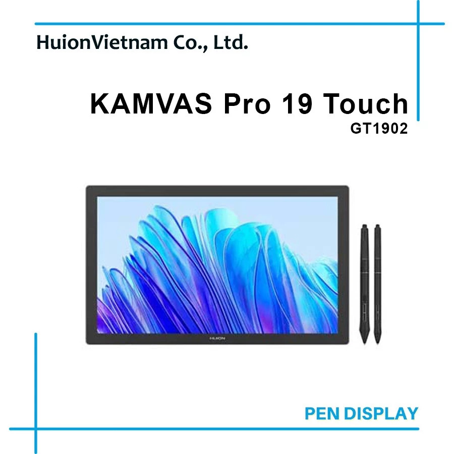 Bảng vẽ LCD Kamvas Pro 19 Touch (4K)