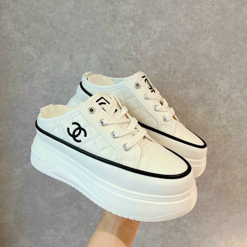 Giày sục thể thao nâng đế 7cm trần chỉ siêu nhẹ