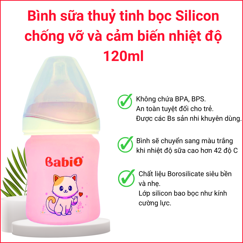 Shatterproof silicone coated glass feeding bottle and temperature sensor