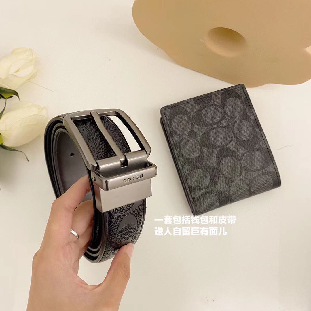 Set ví-thắt lưng nam c0.a.ch fullbox