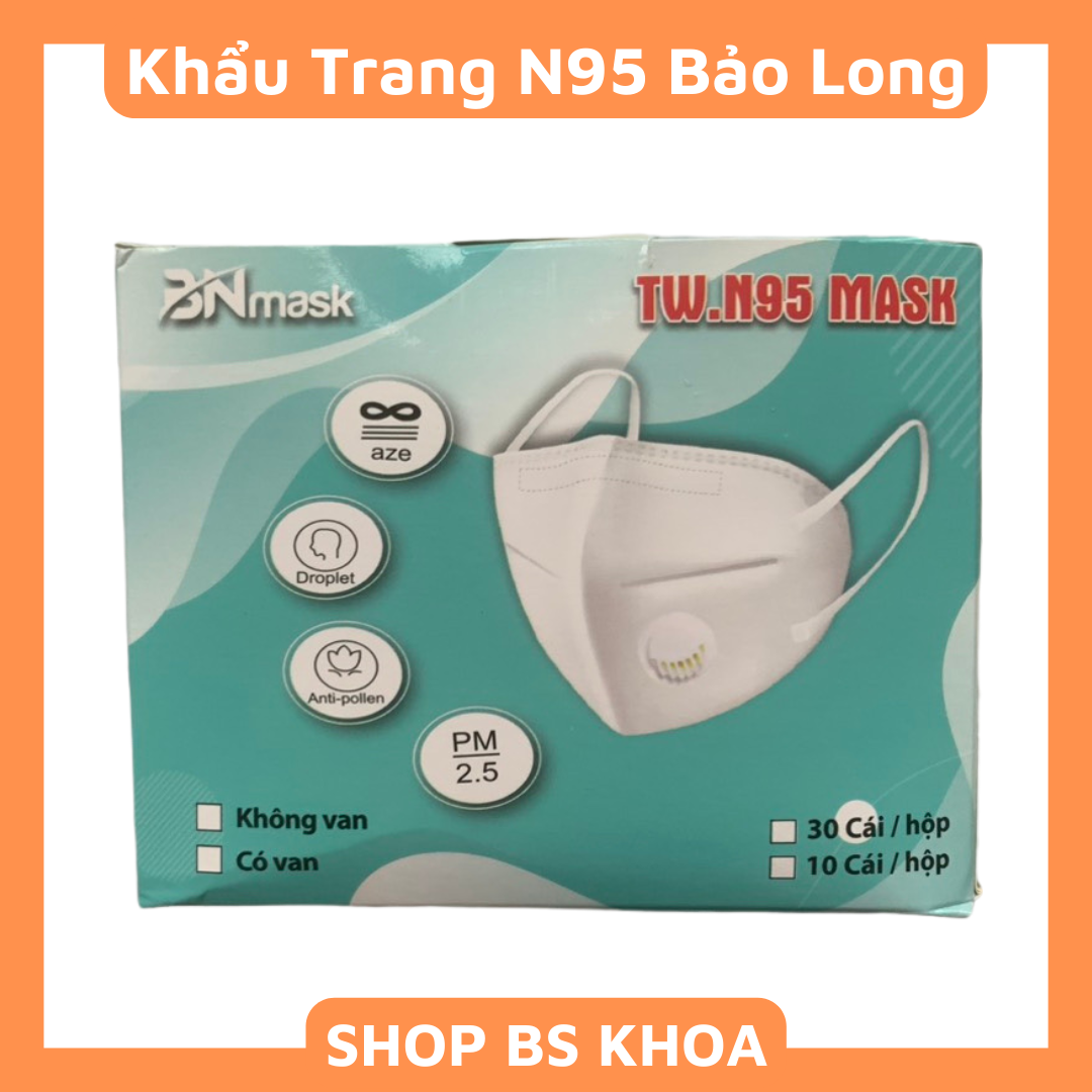 Khẩu trang n95 không van bn mask 5 lớp chính hãng kháng khuẩn màu trắng