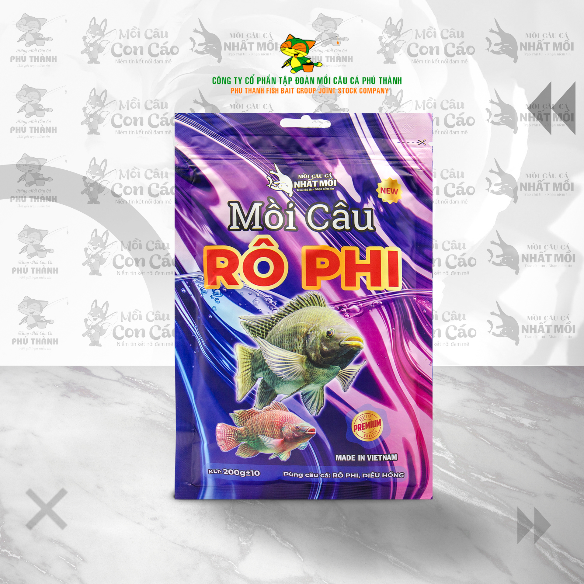 Mồi câu rô phi - hãng mồi câu cá phú thành