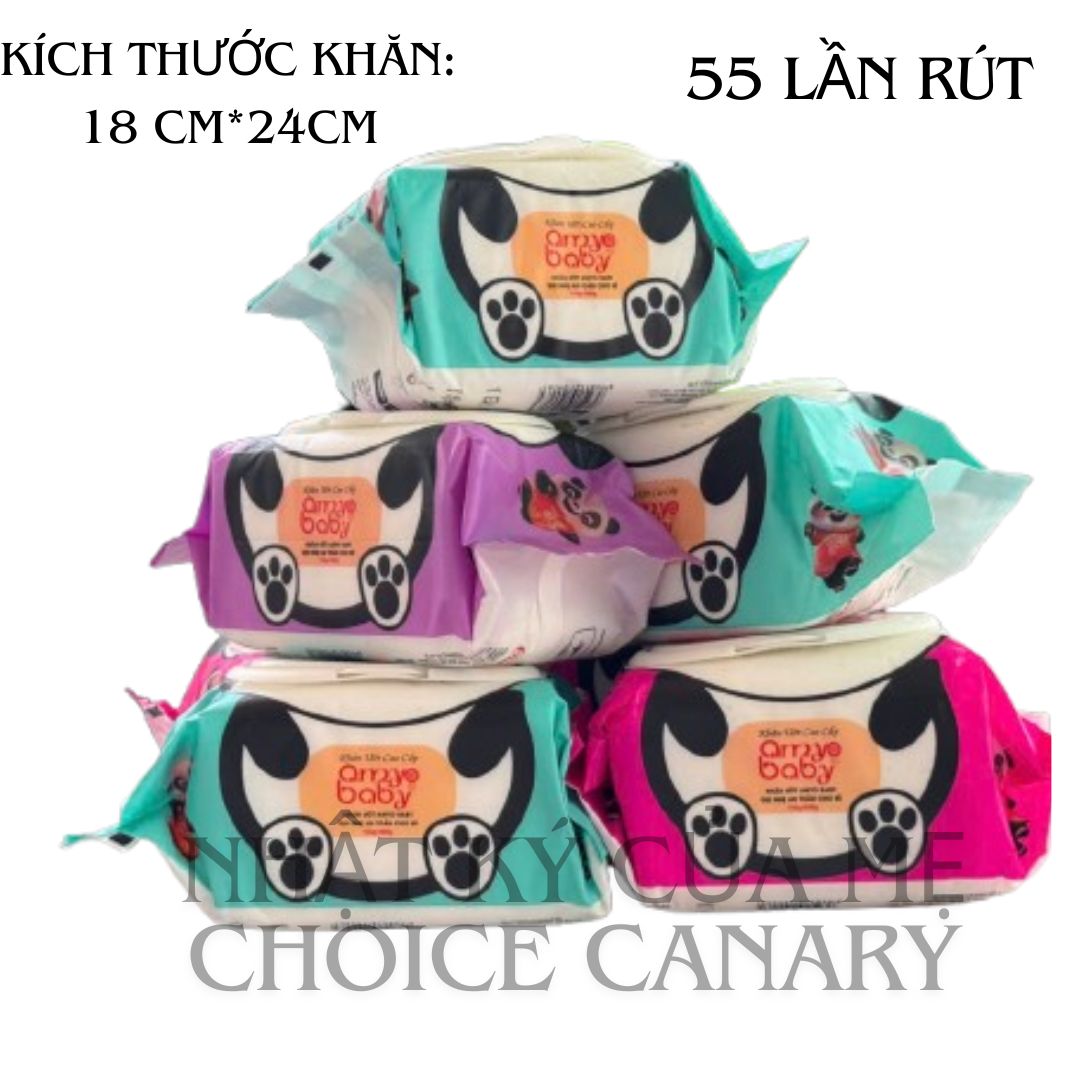 THÙNG 10 Gói Khăn ướt AMY/AMYO BABY 185G/650G( 10 GÓI 7KG), Không mùi, Vải bi mềm mịn, Thấm hút tốt, Không Cồn, Dùng được cho bé,.