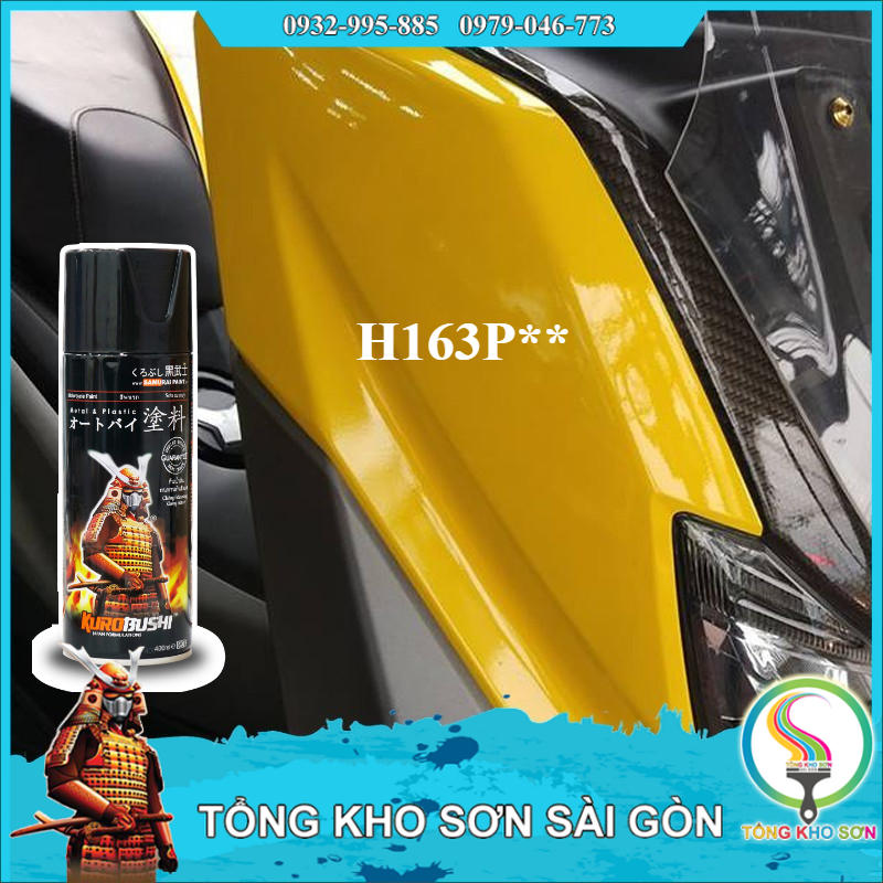 Chai sơn xịt samurai màu vàng ngọc trai H163P