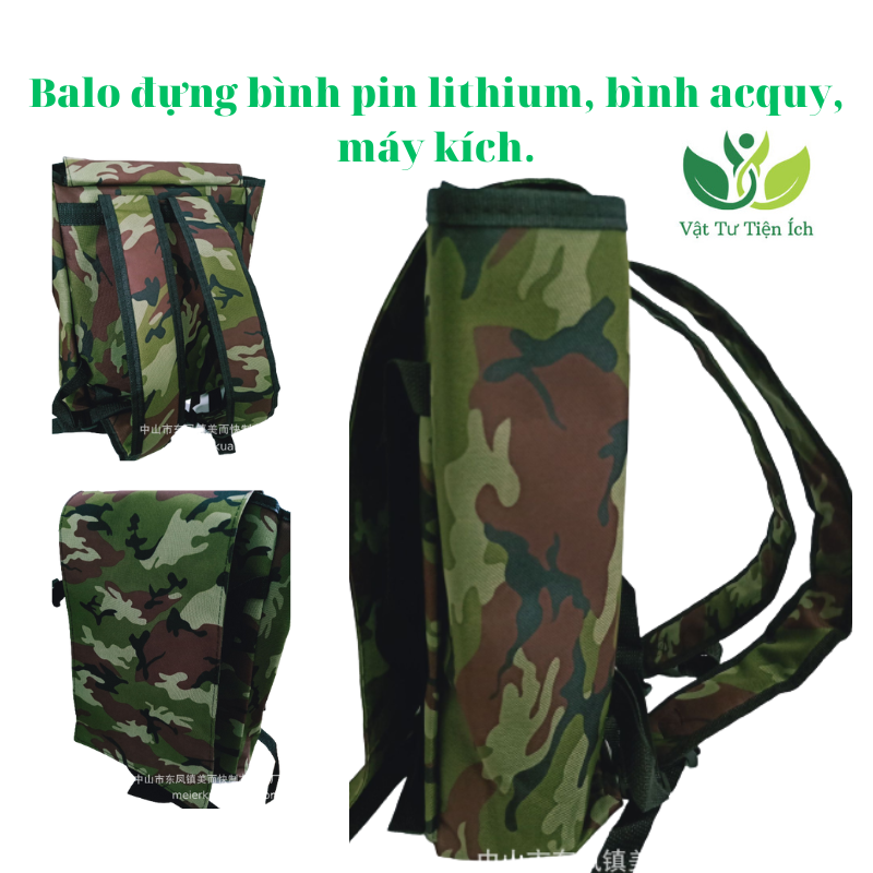 Balo chống thấm nước đựng bình pin lithium, bình acquy, máy kích phiên bản nâng cấp.