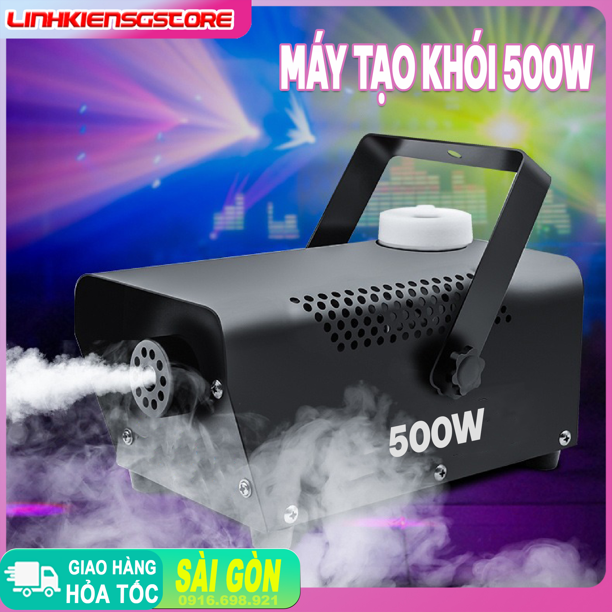 Máy Tạo Khói 500W Mini Nhỏ Gọn Máy Phun Khói Trắng Sân Khấu Vũ Trường