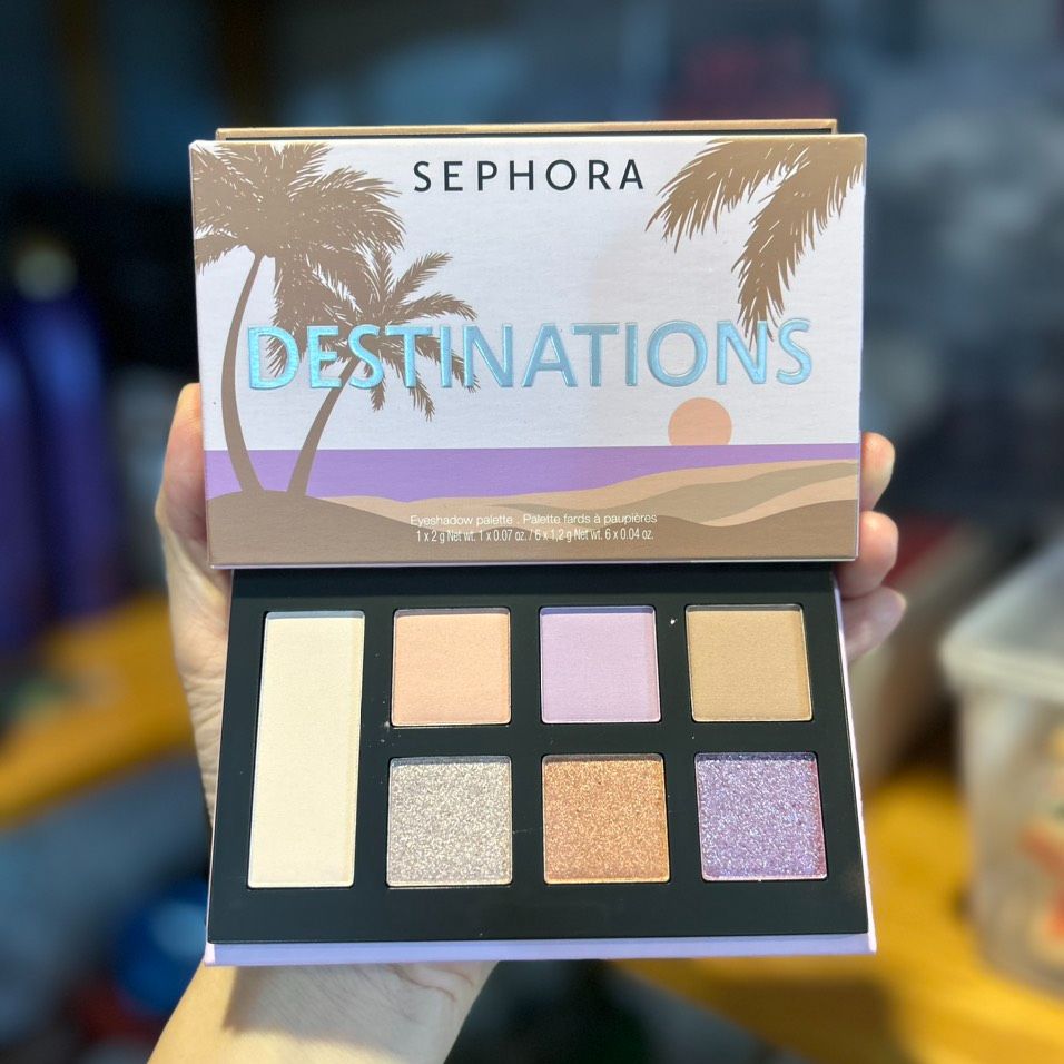 Bảng phấn mắt/má/tạo khối Sephora Collection Destination Eye Pallete Color: Island Hopping