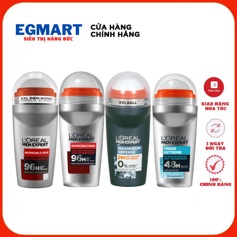 Lăn khử mùi Loreal men, lăn ƞách nam kháng khuẩn, khử mùi lên tới 96h-Nội Địa Đức