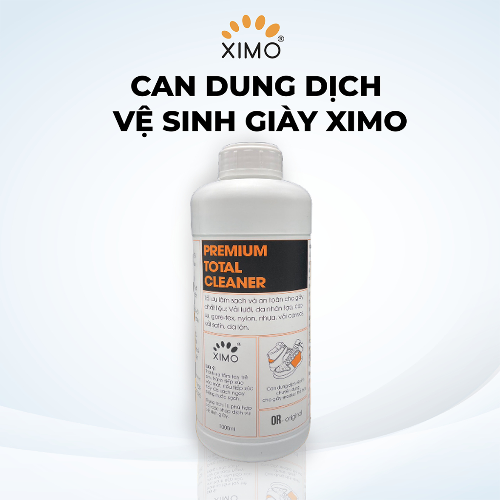 Can dung dịch vệ sinh chăm sóc giày XIMO Prenium Total Clean phù hợp cho các đại lý - 1000ml