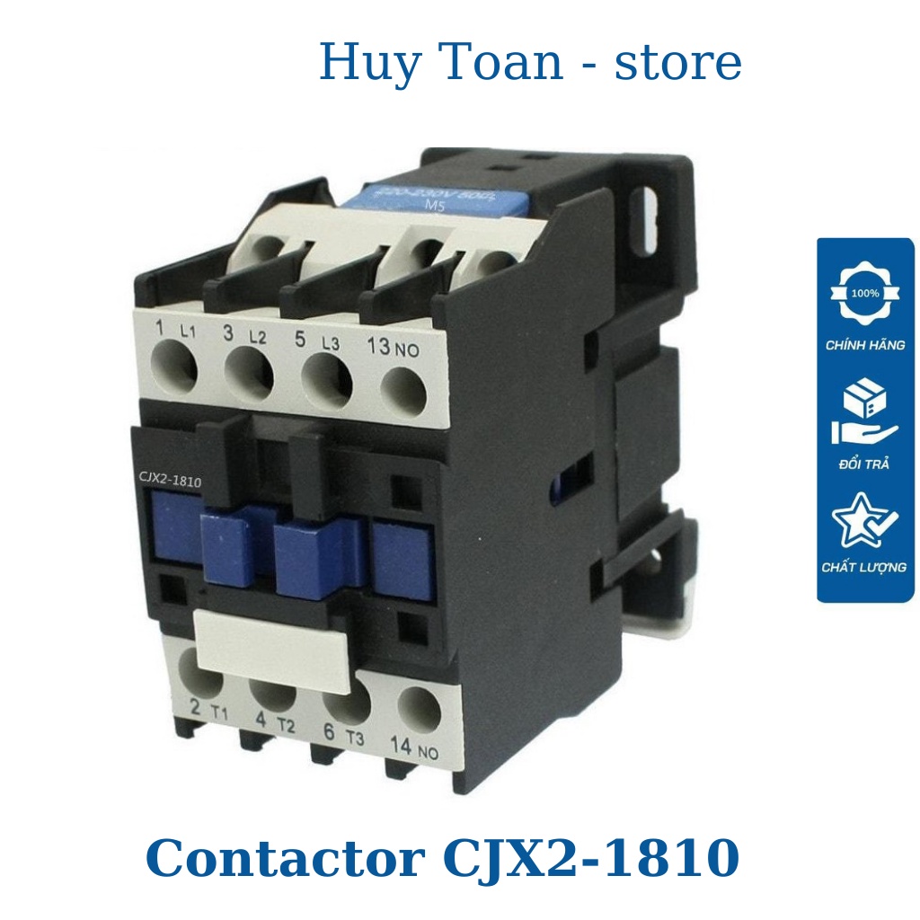 Khởi động từ/contactor cjx2-1810 công suất lớn 18a/220v cuộn hút 220v