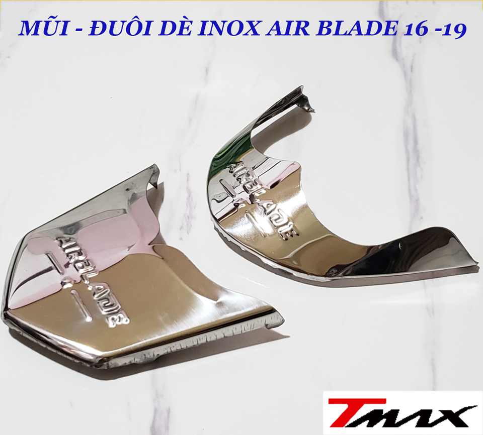 Bộ mỏ đuôi dè xe air blade 2016 - 2019 inox