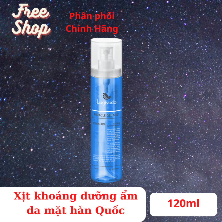 [HCM]Xịt khoáng dưỡng ẩm da mặt Lagivado Hàn Quốc Cấp ẩm tức thì cho da giúp da căng mịn đàn hồi - Dung tích 120ml