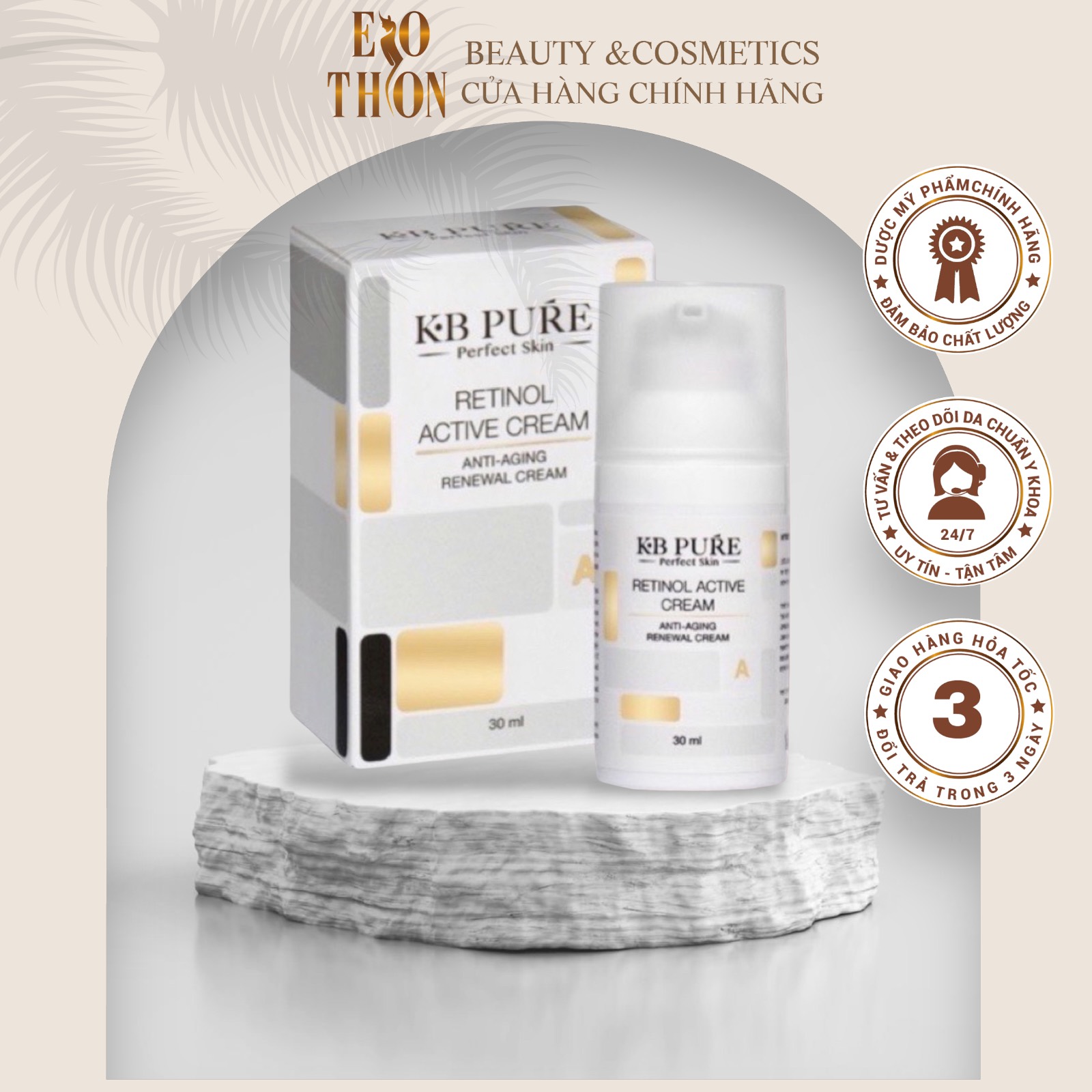 KB Pure Retinol Active Cream, Kem chống lão hóa KB Pure Retinol Active Cream 30ml
